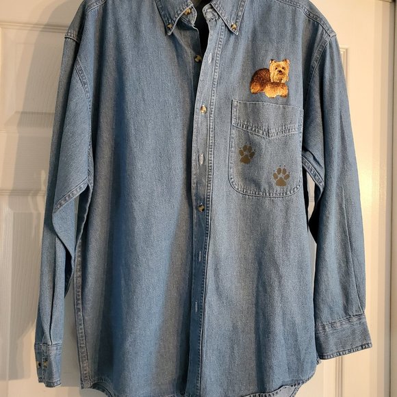 Denim Button Down Shirt - Picture 1 of 4